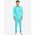 thumbnail image 1 of Leveret Mens Two Piece Cotton Pajamas Sharks XL, 1 of 2