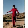 thumbnail image 1 of Leveret Mens Two Piece Cotton Pajamas Solid Maroon XXL, 1 of 3