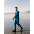 thumbnail image 1 of Leveret Mens Two Piece Cotton Pajamas Solid Teal Blue L, 1 of 1