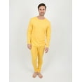 thumbnail image 1 of Leveret Mens Two Piece Cotton Pajamas Solid Yellow M, 1 of 2