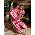 thumbnail image 1 of Leveret Mens Two Piece Cotton Pajamas Striped Red and White XXL, 1 of 2