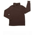 thumbnail image 1 of Leveret Solid Turtleneck 100% Cotton (5 Toddler, Brown), 1 of 3