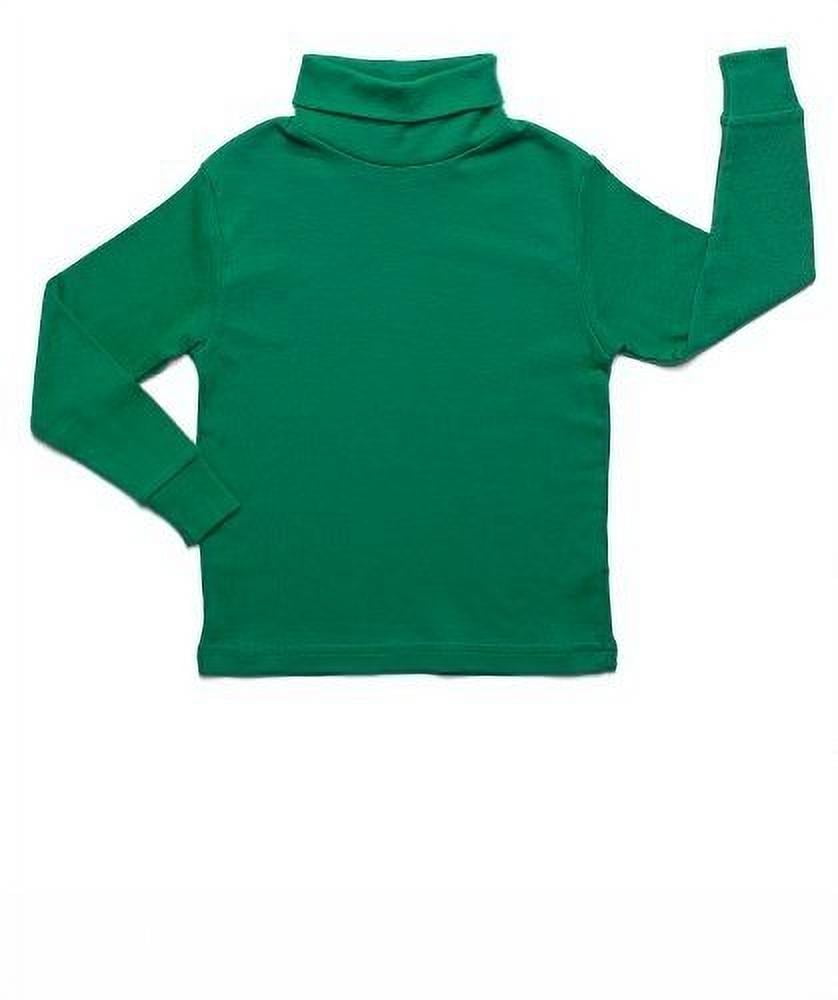 Leveret Solid Turtleneck 100 Cotton 5 Toddler Green Walmart