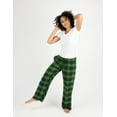 thumbnail image 1 of Leveret Womens Flannel Pants Black & Green Plaid X-Large, 1 of 4