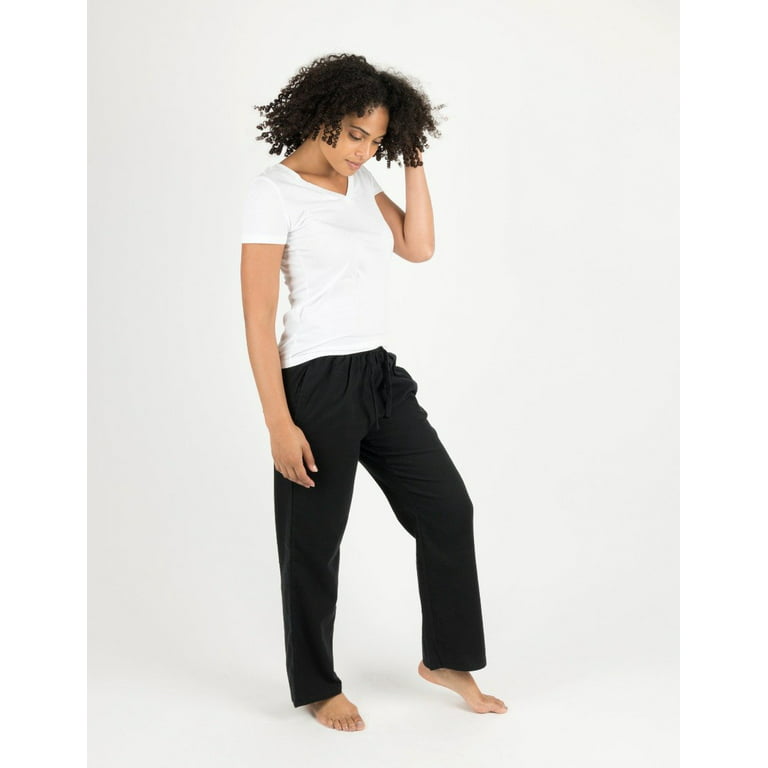 Leveret Womens Flannel Pants Black XX-Large 