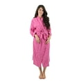thumbnail image 1 of Leveret Womens Flannel Robe Christmas Robe (Size X-Small-XX-Large) (Pink/White, Medium), 1 of 2