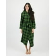 thumbnail image 1 of Leveret Womens Flannel Robe Green & Black Plaid XXL, 1 of 5