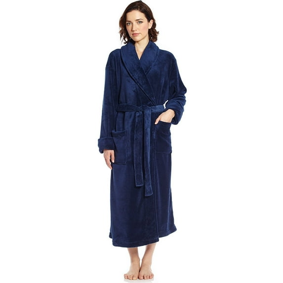 Leveret Womens Fleece Robe Navy XL/XXL