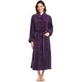 thumbnail image 1 of Leveret Womens Fleece Robe Purple L/XL, 1 of 1