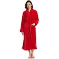 thumbnail image 1 of Leveret Womens Fleece Robe Red XL/XXL, 1 of 1