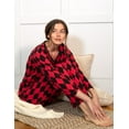 thumbnail image 1 of Leveret Womens Two Piece Cotton Pajamas Argile Black & Red M, 1 of 1