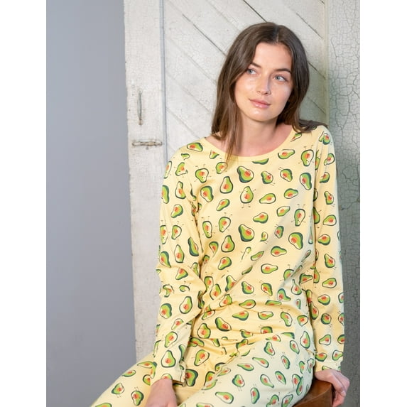 Leveret Womens Two Piece Cotton Pajamas Avocado S