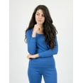thumbnail image 1 of Leveret Womens Two Piece Cotton Pajamas Solid Blue XS, 1 of 1
