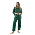 thumbnail image 1 of Leveret Womens Two Piece Flannel Pajamas Green XXL, 1 of 1