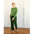 thumbnail image 1 of Leveret Womens Two Piece Poly Top Flannel Pants Green Plaid X-Large, 1 of 1