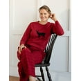 thumbnail image 1 of Leveret Womens Two Piece Poly Top Flannel Pants Reindeer Medium, 1 of 2