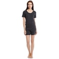 thumbnail image 1 of Leveret Womens Two Piece Short Cotton Pajamas Charcoal M, 1 of 2