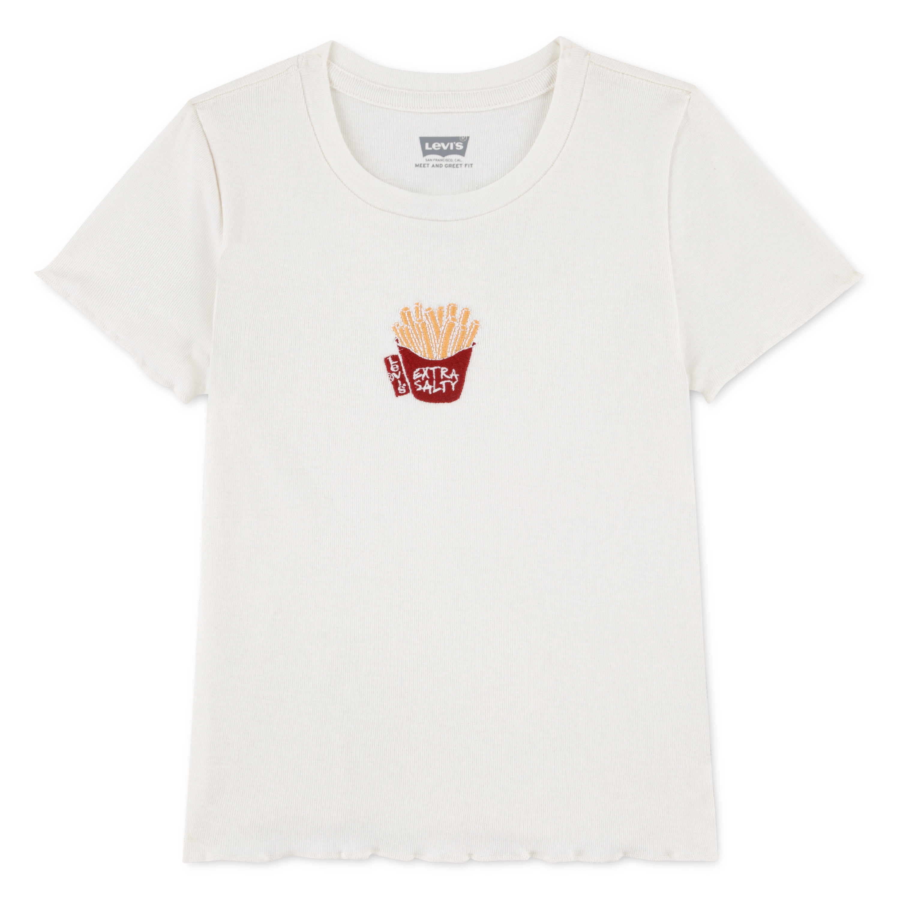 Levi Girls Graphic Rib Knit Short Sleeve Baby Tee, Sizes 4-16