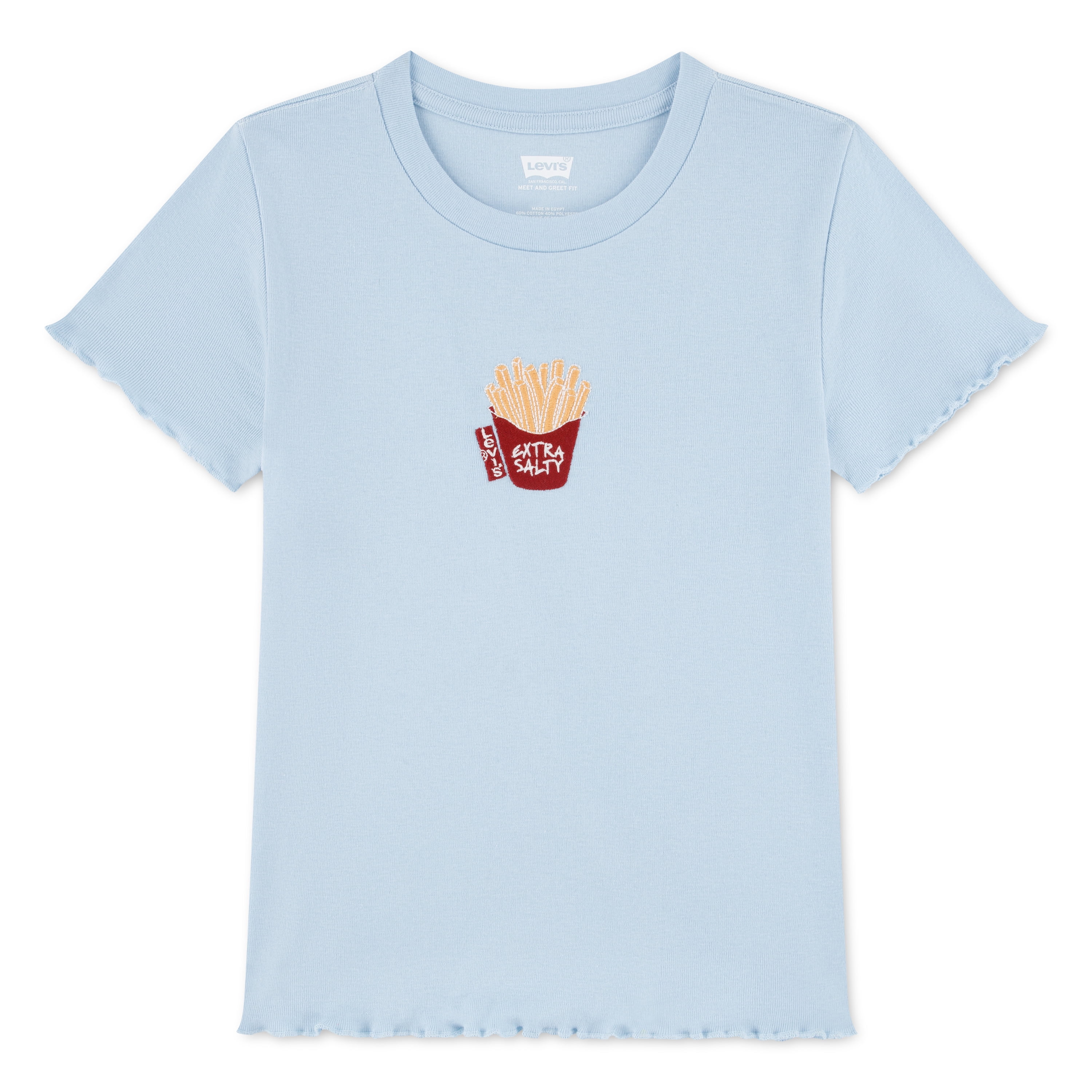 Levi Girls Graphic Rib Knit Short Sleeve Baby Tee, Sizes 4-16