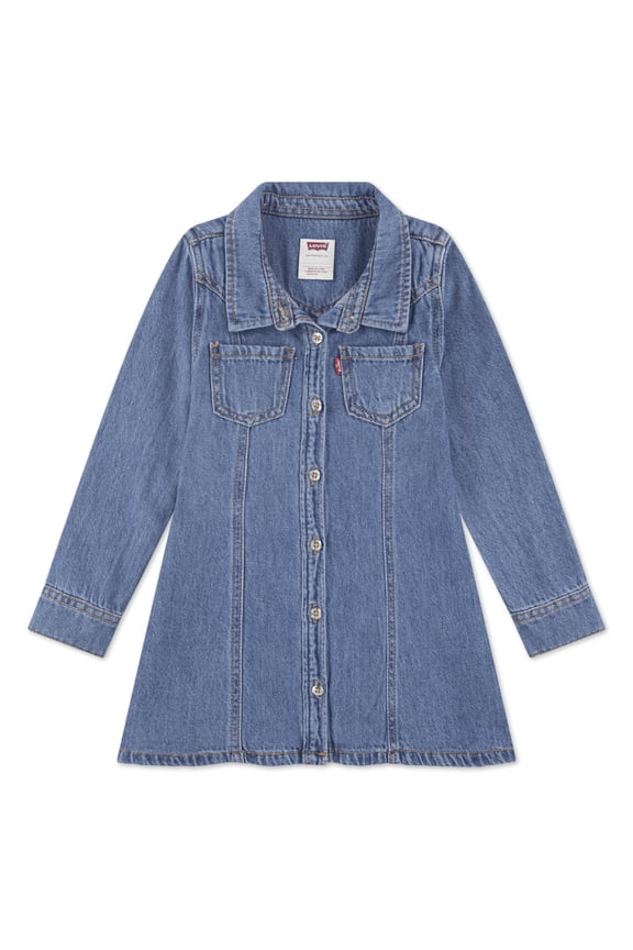 Girls Western Denim Shirt Dress, Sizes 4-6X