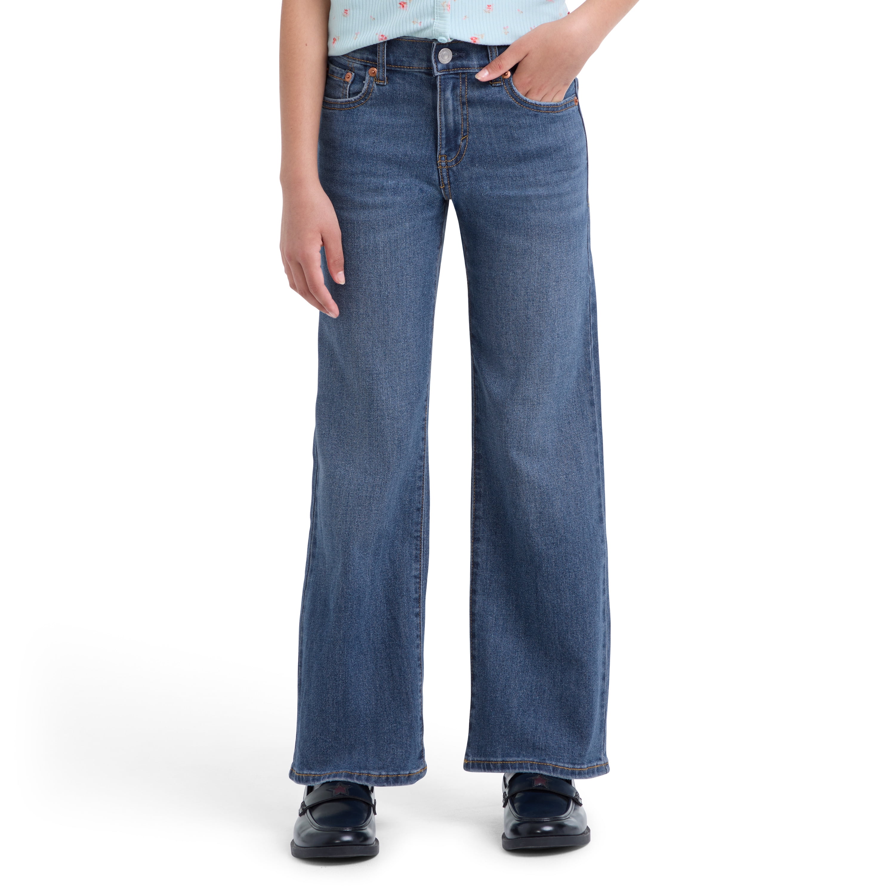 Levi Girls Wide Leg Denim Jean, Sizes 7-16