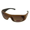 thumbnail image 1 of Levi Men Mens Rectangle Caramel Plastic Wrap Sunglass, Gradient Lens LS150 4, 1 of 6