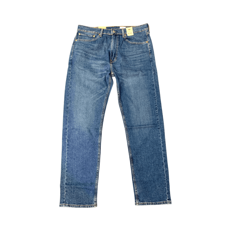 Levi Men's 505 Regular Fit Straight Leg Stretch Jeans (Medium Wash