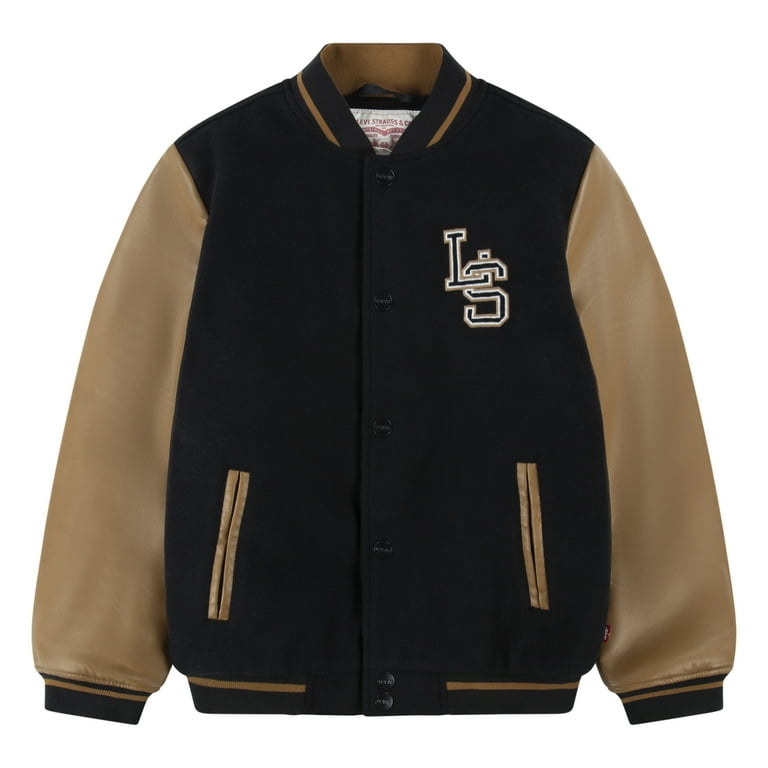 リーバイス スタジャン levis red tab varsity jacket Levi Red Tab Boys Chenille Patch Varsity Jacket, Sizes 8-20