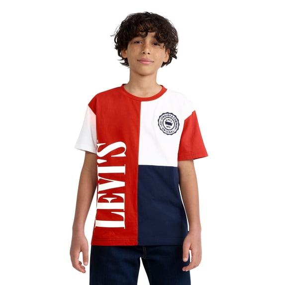Levi's Boys' Colorblocked Graphic Tee with Short Sleeves, Sizes 8-20