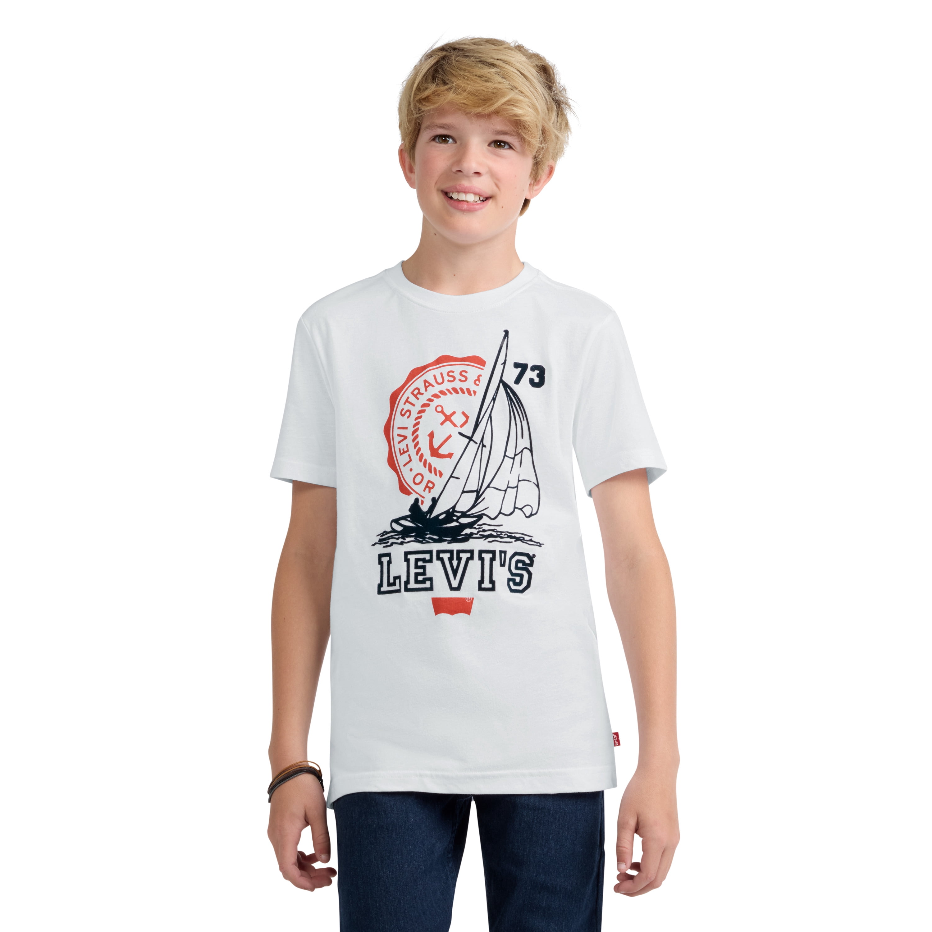 Levi's Little and Big Boys Graphic Tee with Short Sleeves, Sizes 4-20