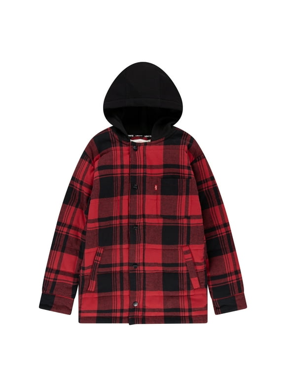 Boys Hooded Shacket, Sizes 8-20