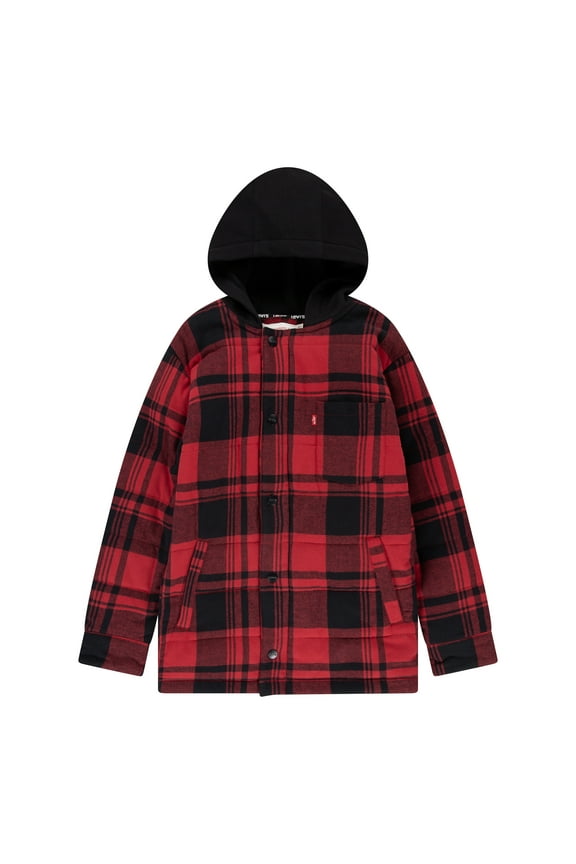 Boys Hooded Shacket, Sizes 8-20
