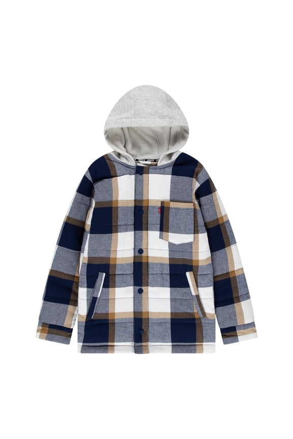 Boys Hooded Shacket, Sizes 8-20