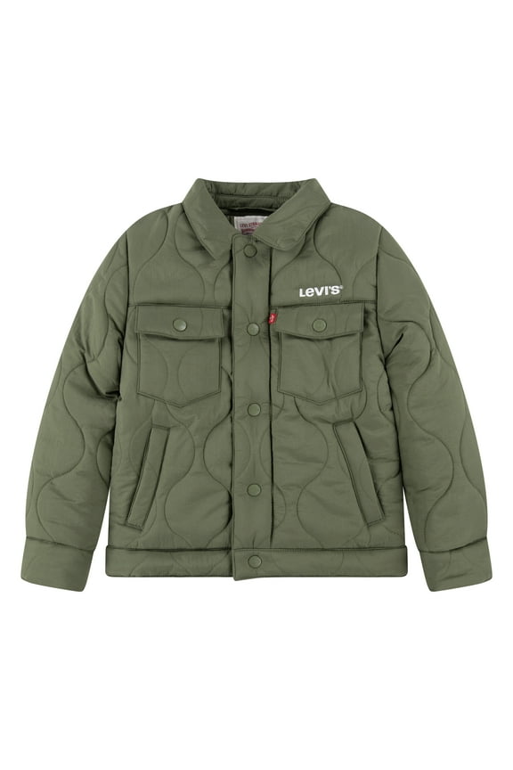 Boys Quilted Trucker Jacket, Sizes 4-7