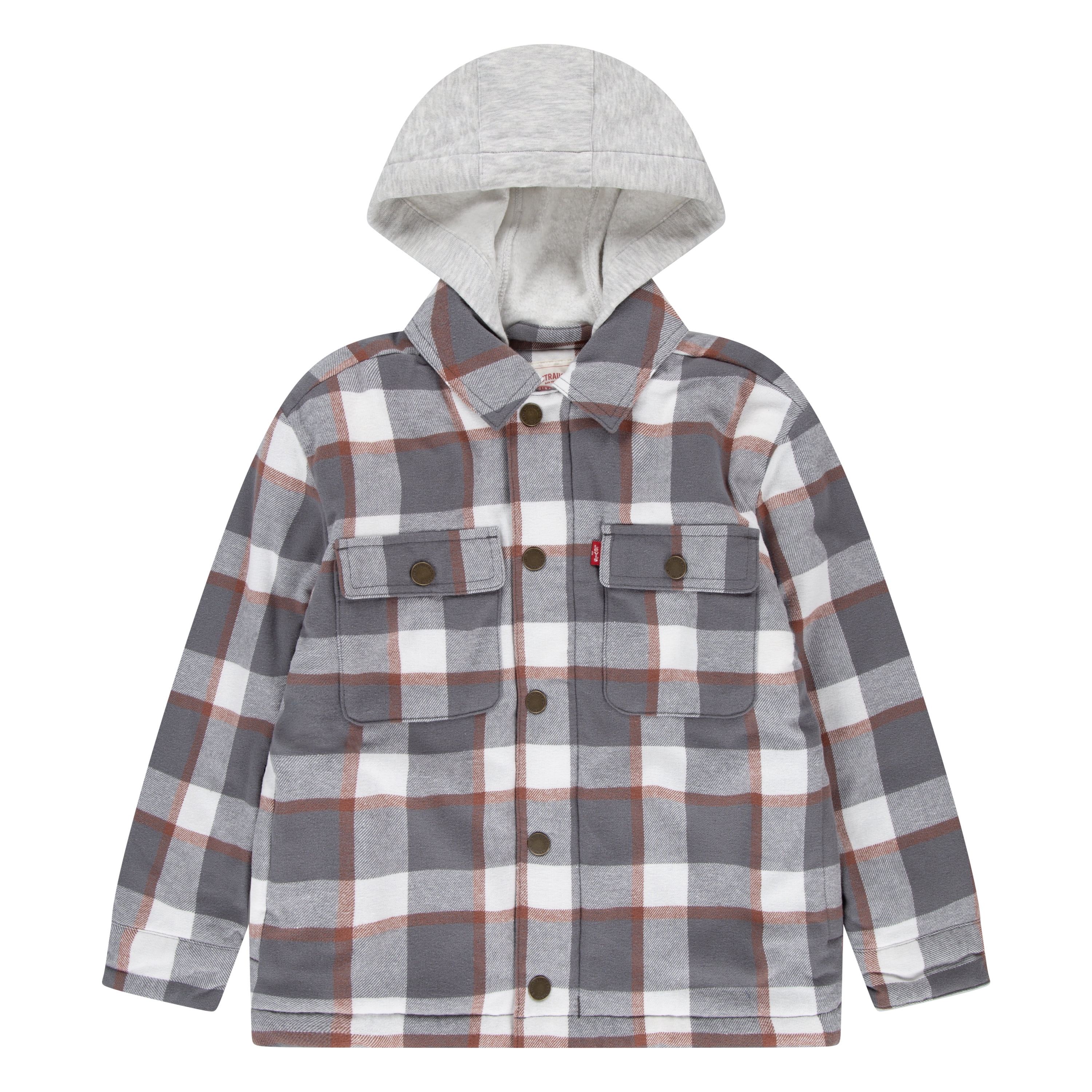 Levi's Boys Faux Shearling Lined Hooded Shacket, Sizes 8-20