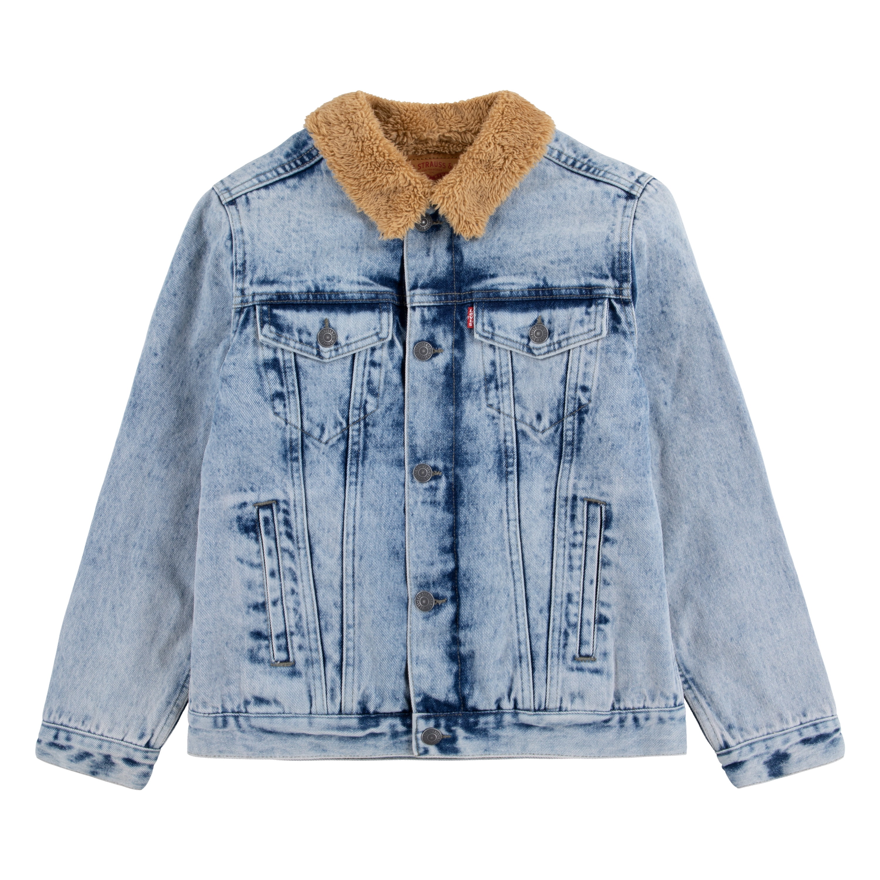 Levi's Boys' Faux Shearling Denim Trucker Jacket, Sizes 8-20