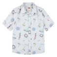 thumbnail image 1 of Levi's Boys' Print Textured Button Up Cotton Shirt with Short Sleeves, Sizes 8-20, 1 of 5