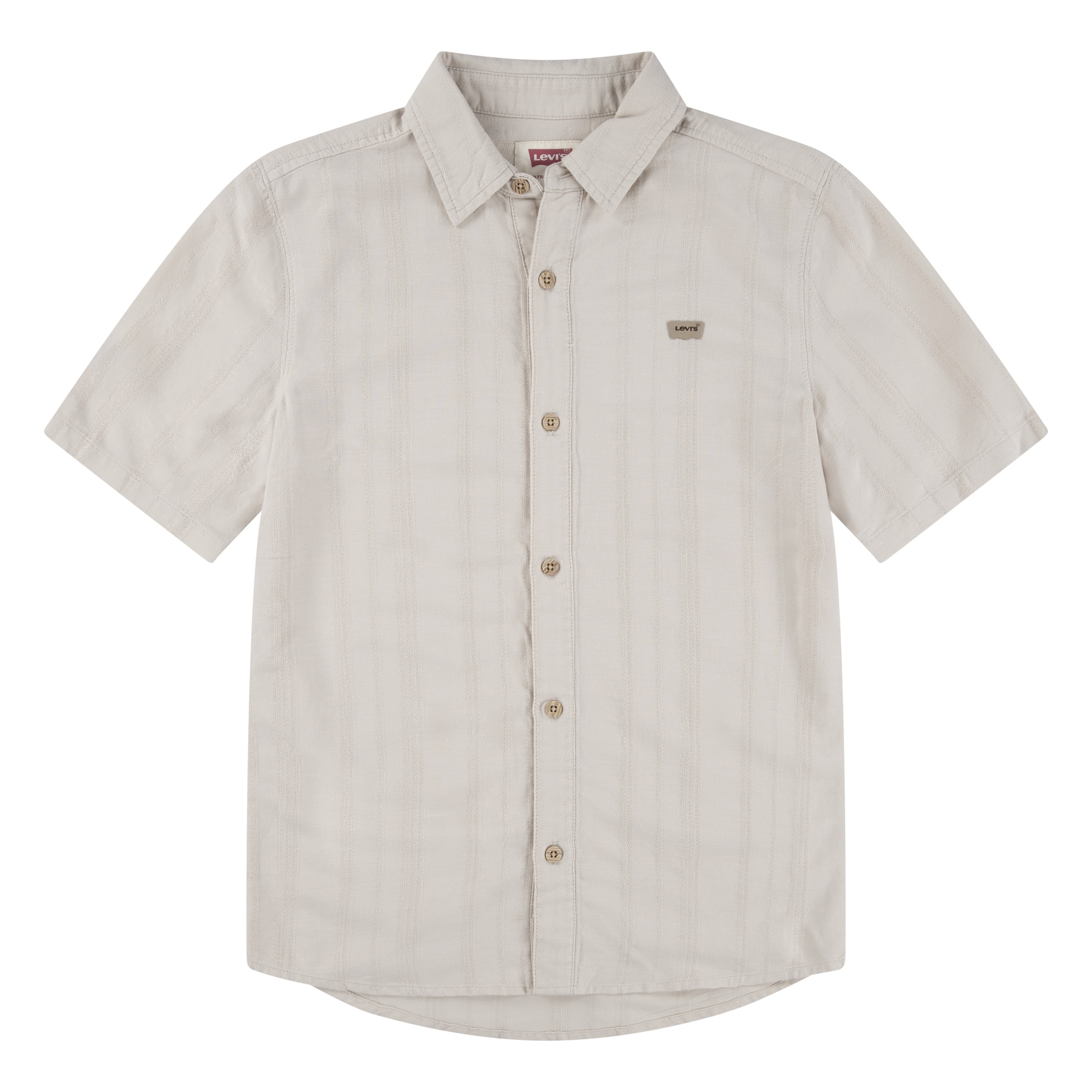 Levi's Boys' Textured Button Up Shirt with Short Sleeves, Sizes 8-20