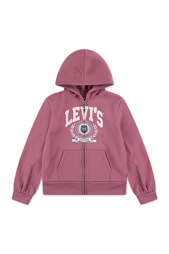 Girls Collegiate Full Zip Hoodie, Sizes 7-16