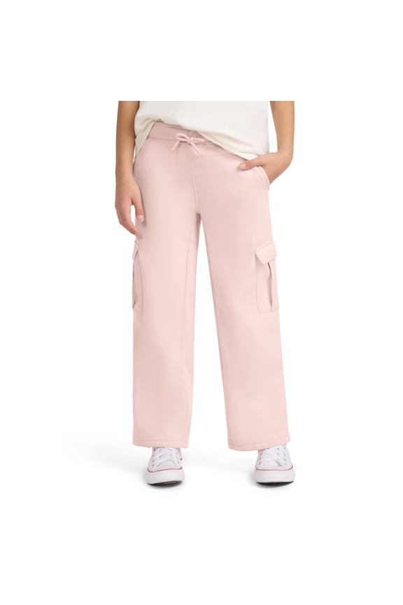 Girls Wide Leg Cargo Fleece Pant, Sizes 7-16
