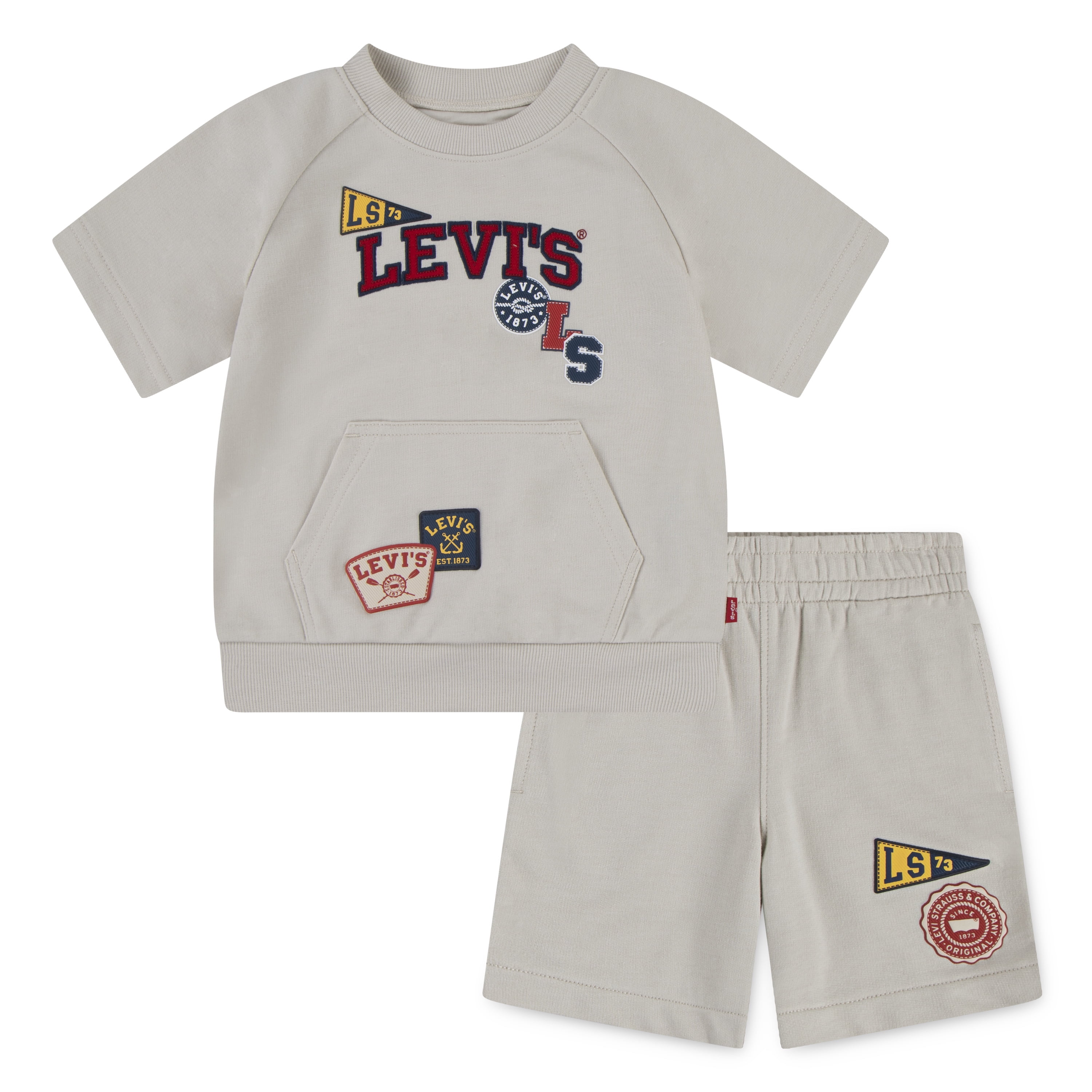 Levi's Toddler Boys Raglan Knit Short Set, Sizes 2T-4T