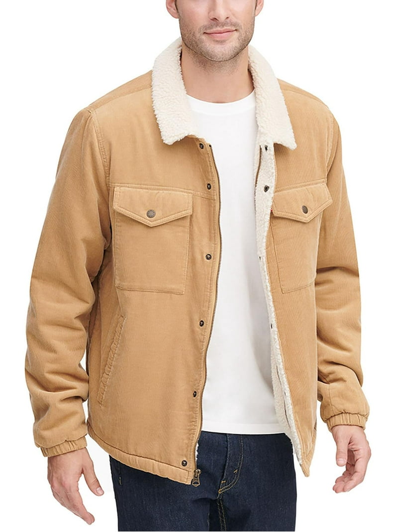 Levi Strauss Mens Corduroy Sherpa Lined Trucker Jacket