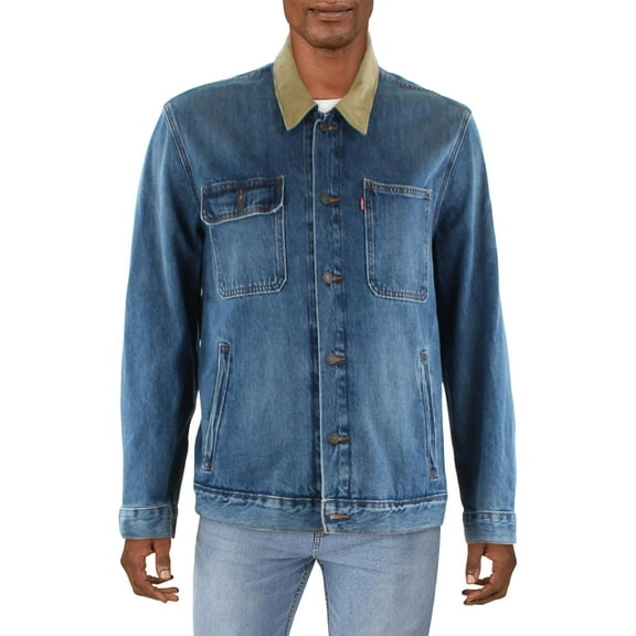 Levi Strauss & Co. Mens Corduroy Trim Warm Denim Jacket