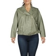 thumbnail image 1 of Levi Strauss & Co. Womens Plus Faux Leather Belted Motorcycle Jacket, 1 of 2