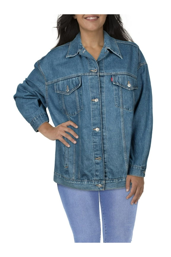 Levi Strauss & Co. Womens Plus Jean Baggy Denim Jacket