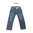 thumbnail image 1 of Levi Strauss Men's 505 Regular Straight Leg Denim Stretch Jeans (Dark Wash, 38x30), 1 of 2