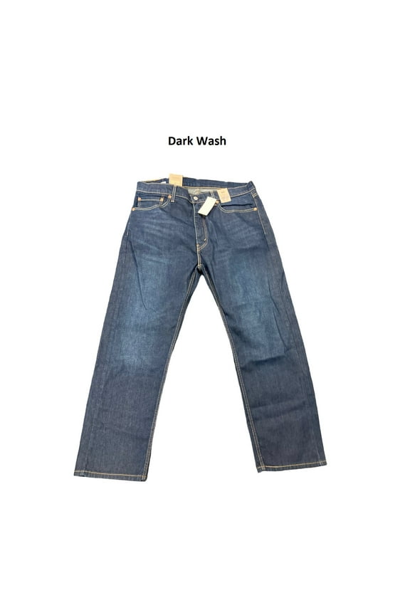 Levi Strauss Men's 505 Regular Straight Leg Denim Stretch Jeans (Dark Wash, 38x30)
