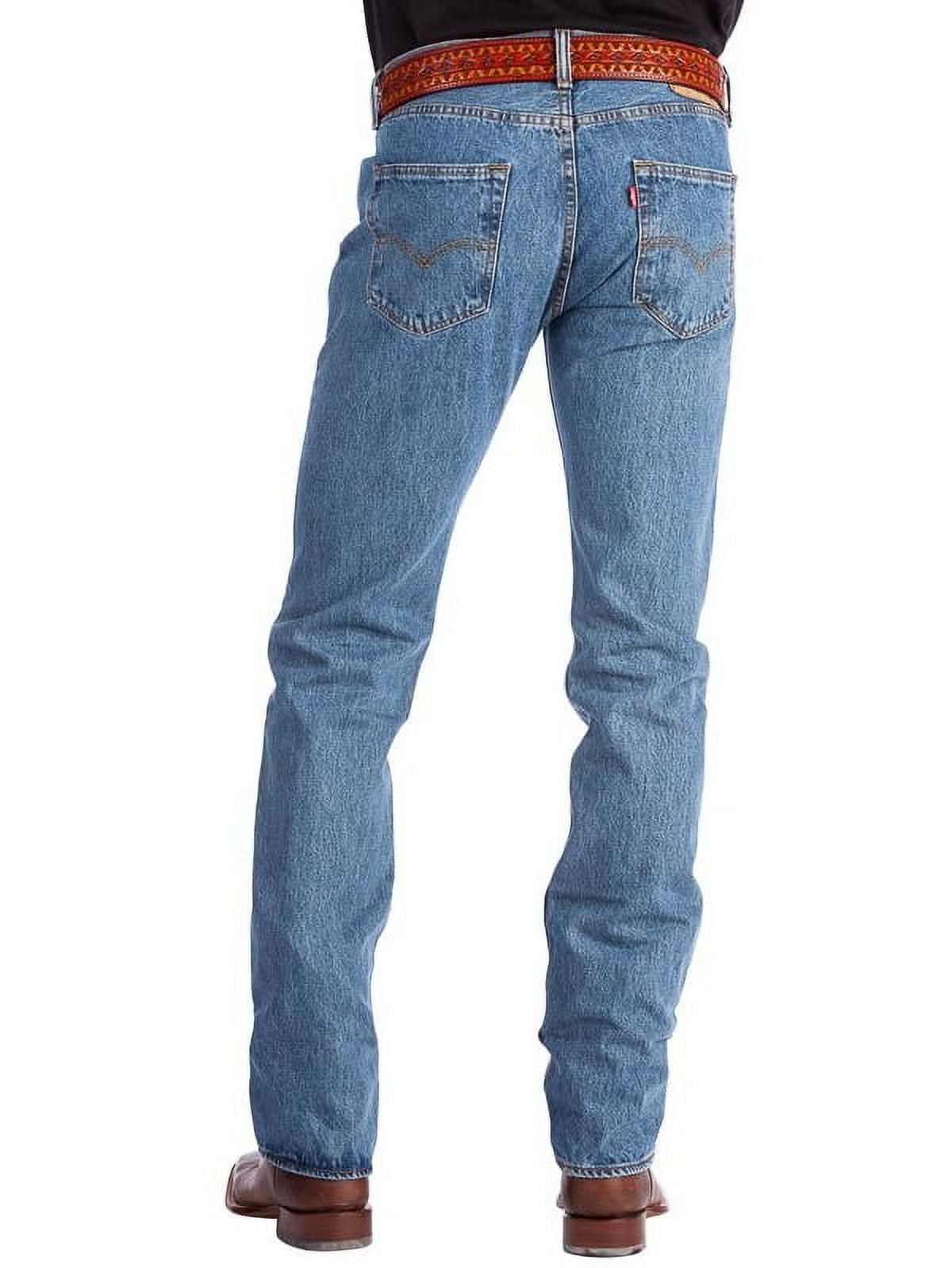 Levis 501 Button Fly Jeans Men's 42 x 32 Neon Pink Tag Blue Denim