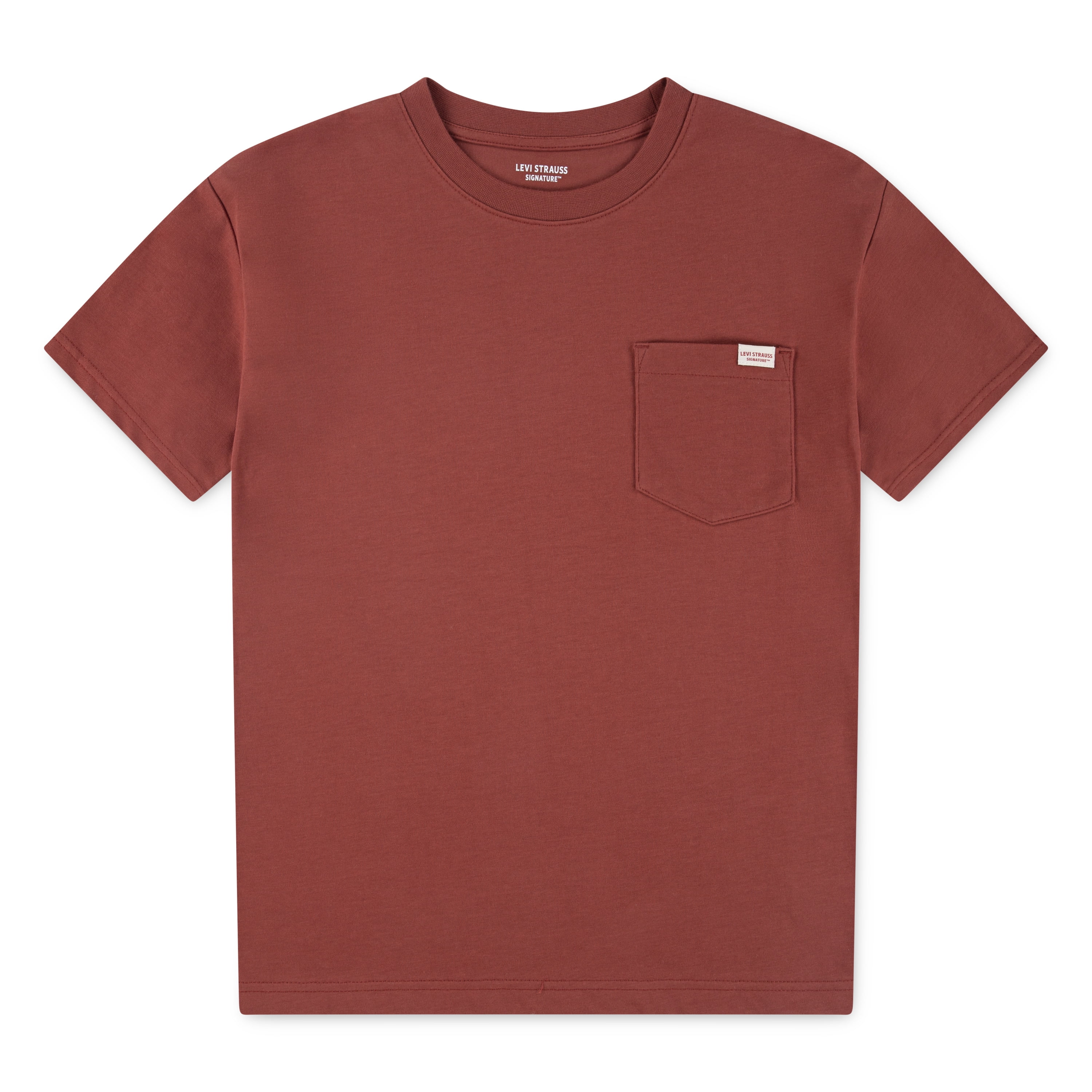 Levi’s Signature Boys Short Sleeve Pocket Tee – Sizes 4-18, Classic Fit