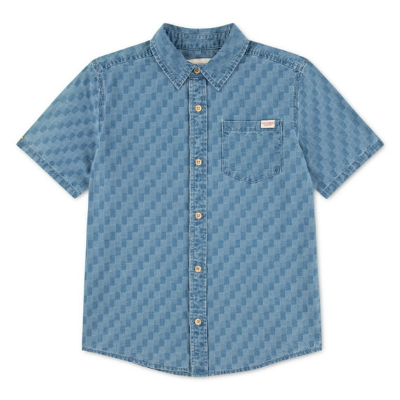 Levi Strauss Signature Boys Short Sleeve Button Down Shirt, Sizes 4-18